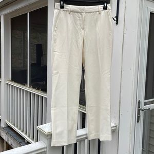 Wool blend trousers in warm white